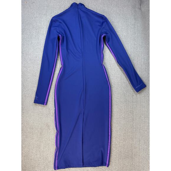 Adidas x Ivy Park Park Trails Collection Spandex Dress Long Sleeve Midi Purple M - Picture 5 of 15